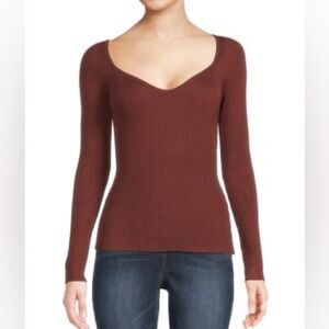 CATHERINE MALANDRINO Sweetheart Neckline Sweater size S